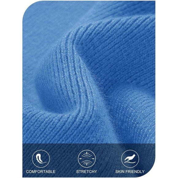 Merokeety Women's Lakeblue Off Shoulder Long Sleeve Elegant Bodycon Midi Dress - Picture 5 of 9